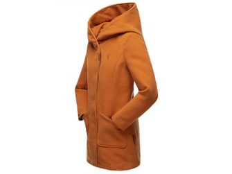 Marikoo MAIKOO Dámsky zimný kabát s kapucňou, rusty cinnamon