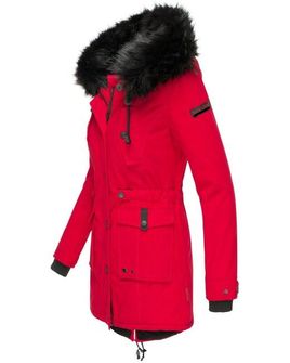 Navahoo Luluna dámska zimná bunda s kapucňou, červená