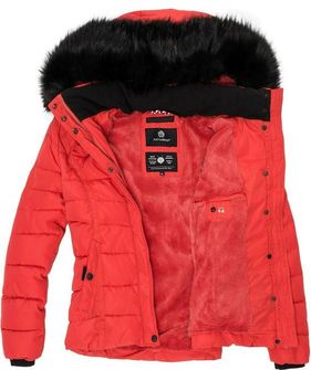 Navahoo Miamor dámska zimná bunda s kapucňou, červená