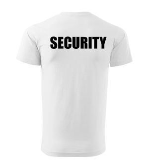 DRAGOWA tričko s nápisom SECURITY, biele