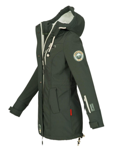 Marikoo ZIMTZICKE dámska zimná softshell bunda s kapucňou, zelená