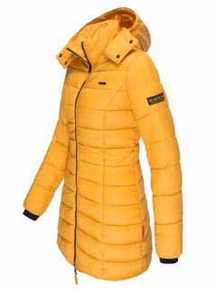 Marikoo ABENDSTERNCHEN Dámsky prešívaný kabát s kapucňou, žltá