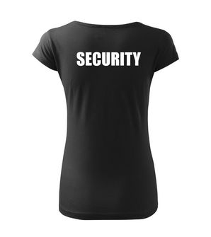 DRAGOWA dámske tričko s nápisom SECURITY, čierne