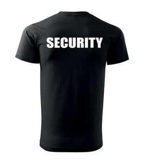 DRAGOWA tričko s nápisom SECURITY, čierne