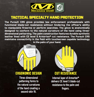 Mechanix Pursuit D-5 covert rukavice proti porezaniu čierne
