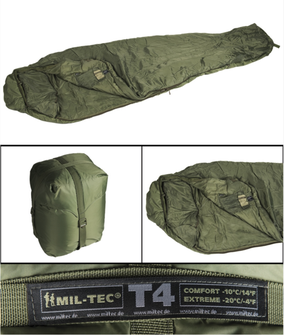 Mil-tec Tactical T4 spacák, olivový 2/-19 °C