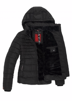 Marikoo Amber dámska zimná bunda s kapucňou, čierna