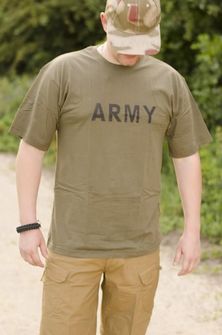 MFH tričko s nápisom army olivové, 160g/m2
