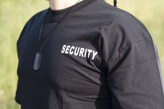 MFH tričko s nápisom security čierne, 160g/m2