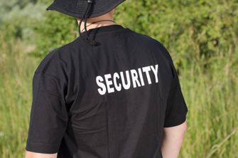 MFH tričko s nápisom security čierne, 160g/m2