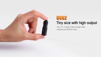 Fenix nabíjacia mini baterka UC02 čierna,130 lumen