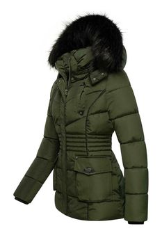 Marikoo VANILLA dámska zimná bunda s kapucňou, olivová