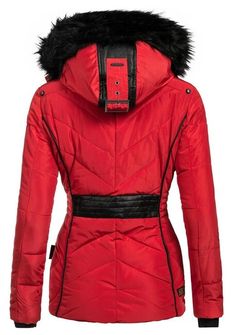 Marikoo VANILLA dámska zimná bunda s kapucňou, červená