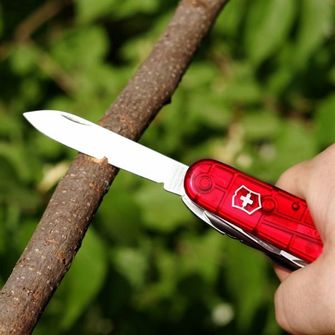 Victorinox vreckový nôž transparentný 91mm Huntsman červený