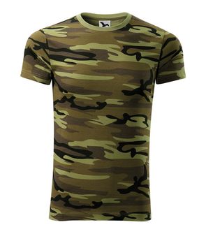 Malfini Camouflage krátke tričko, green, 160g/m2