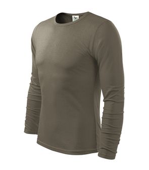 Malfini Fit-T tričko s dlhým rukávom, farba army, 160g/m2