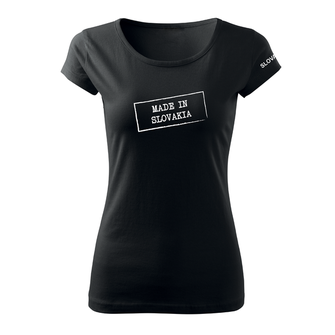 DRAGOWA dámske tričko made in slovakia, čierna 150g/m2