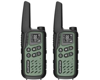 BaoFeng vysielačka BF-T25E PMR rádio 2 ks. - zelená
