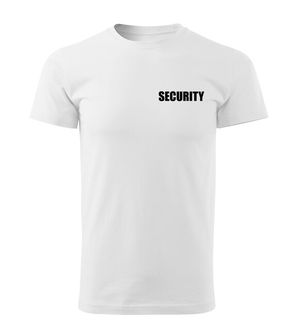 DRAGOWA tričko s nápisom SECURITY, biele