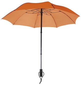 EuroSchirm teleScope handsfree UV Teleskopický trekingový dáždnik s upevnením na batoh, oranžový
