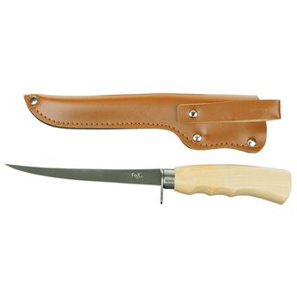 Fox Outdoor Filetovací nôž Classic, rukoväť z brezového dreva, s puzdrom