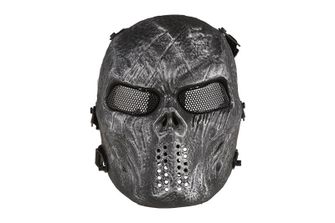 GFC airsoft taktická maska Skull, strieborná