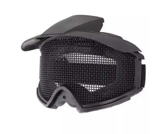 GFC Tactical Maska GFC Tactical ASG so sieťovinou a štítom - čierna