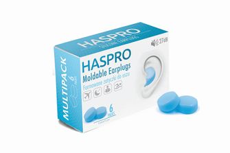 HASPRO 6P silikónové štuple do uší, modré