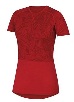 Husky Merino termoprádlo Dámske tričko s krátkym rukávom červená