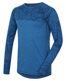 Husky Merino termoprádlo Pánske tričko s dlhým rukávom tm. modrá