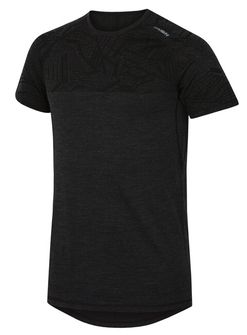 Husky Merino termoprádlo Pánske tričko s krátkým rukávom čierna