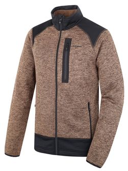 Husky Pánsky fleecový sveter na zips Alan M deep khaki