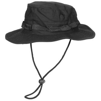 MFH Americký klobúk GI Bush Rip stop so šnúrkou, čierna