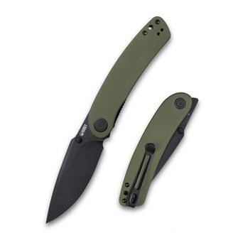 KUBEY Zatvárací nôž Momentum Green & Black (AUS-10)