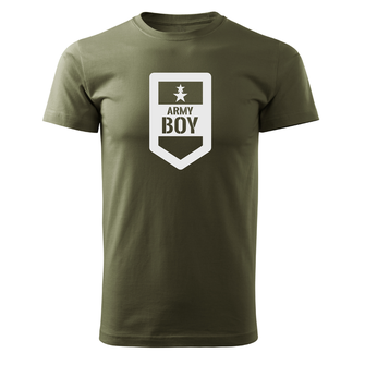 DRAGOWA krátke tričko army boy, olivová 160g/m2