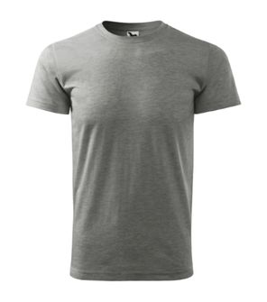 Malfini Basic pánske tričko, tmavosivý melír