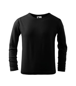 Malfini Fit-T LS detské tričko s dlhým rukávom, čierne