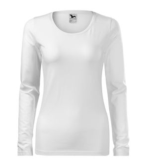 Malfini Slim dámske tričko s dlhým rukávom, biele