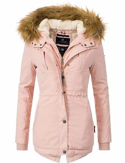 Marikoo Akira dámska zimná bunda s kapucňou, ružová