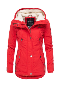 Marikoo BIKOO Dámska zimná bunda s kapucňou, červená