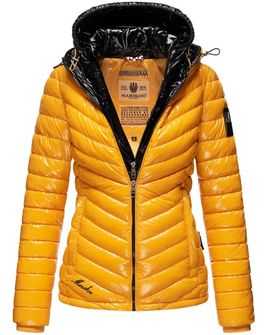 Marikoo LENNJAA dámska zimná bunda s dvoma kapucňami, žlto čierna