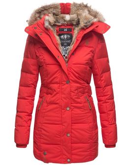 Marikoo LIEBLINGS JACKE Dámska zimná bunda s kapucňou, červená
