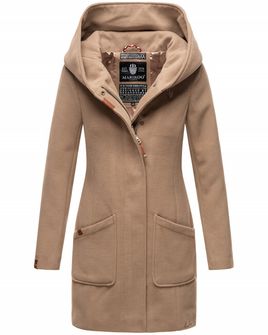 Marikoo MAIKOO Dámsky zimný kabát s kapucňou, taupe grey