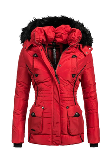 Marikoo VANILLA dámska zimná bunda s kapucňou, červená
