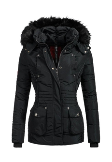 Marikoo VANILLA dámska zimná bunda s kapucňou, čierna