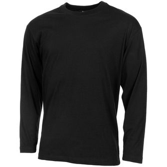 MFH Americké tričko s dlhými rukávmi, čierne, 170 g/m²