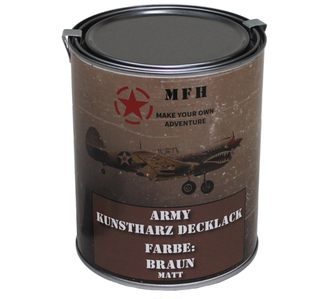 MFH army farba, hnedá matná, 1 liter