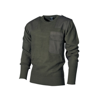MFH BW sveter s náprsným vreckom, olivový