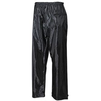 MFH nepremokavé nohavice polyester s PVC čierne