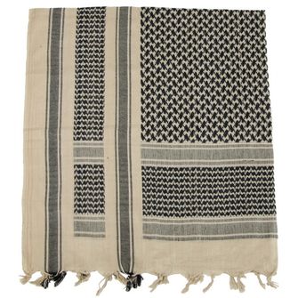 MFH PLO bavlnená arafatka čierno - piesková, 115 x 110cm